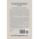Wills and Administrations of Accomack, 1663-1800 back cover