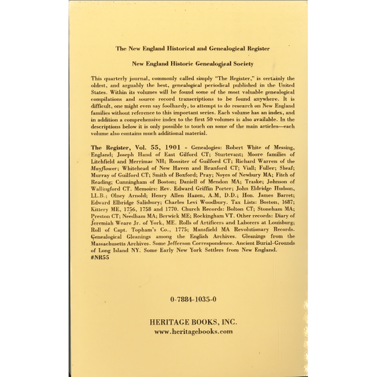 The New England Historical and Genealogical Register, Volume 55, 1901 back cover