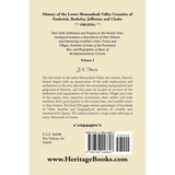 History of the Lower Shenandoah Valley Counties of Frederick, Berkeley, Jefferson and Clarke [Virginia], Volume 1 back cover