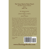 The Vestry Book of Saint Peter's, New Kent County, Virginia, from 1682-1758 back cover