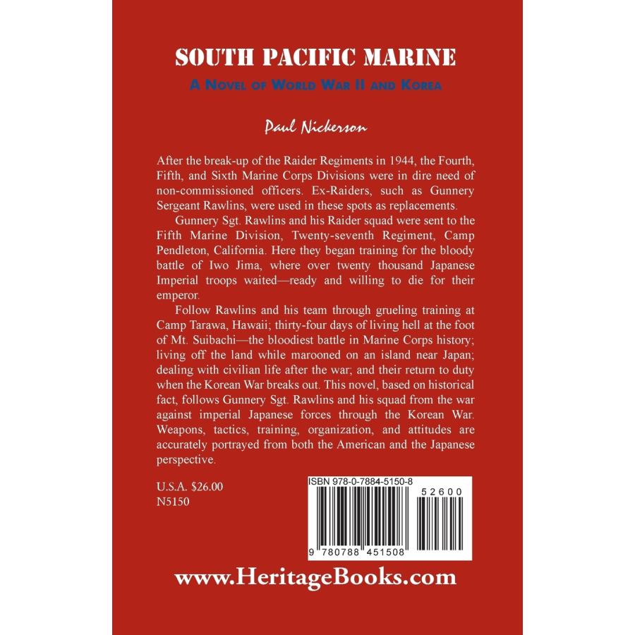 South Pacific Marine back cover