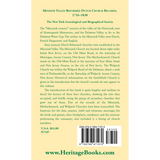Minisink Valley Reformed Dutch Church Records 1716-1830 [hard cover] back cover