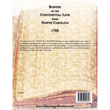 Roster of the Continental Line from North Carolina, 1783 back cover