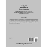 The Land Tracts of the Battlefield of South Mountain back cover