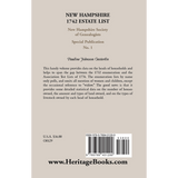 New Hampshire 1742 Estate List back cover