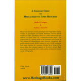 A Surname Guide to Massachusetts Town Histories back cover