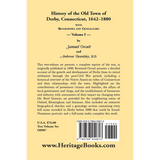 History of the Old Town of Derby, Connecticut, 1642-1880, Volume 1 back cover