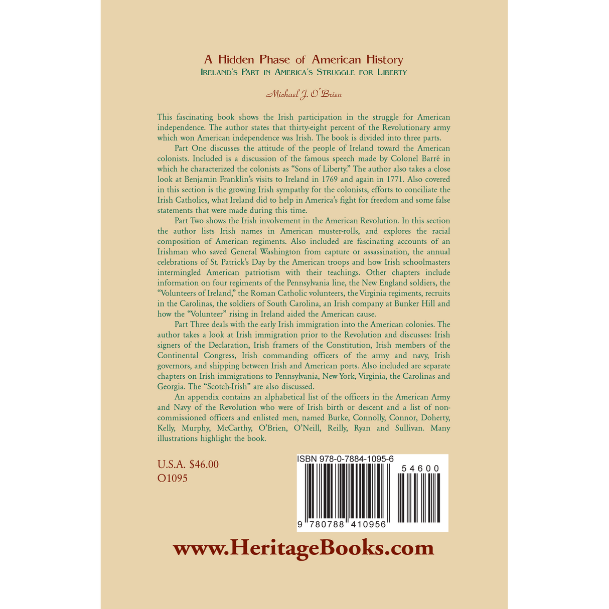A Hidden Phase of American History: Ireland's Part in America's Struggle for Liberty back cover