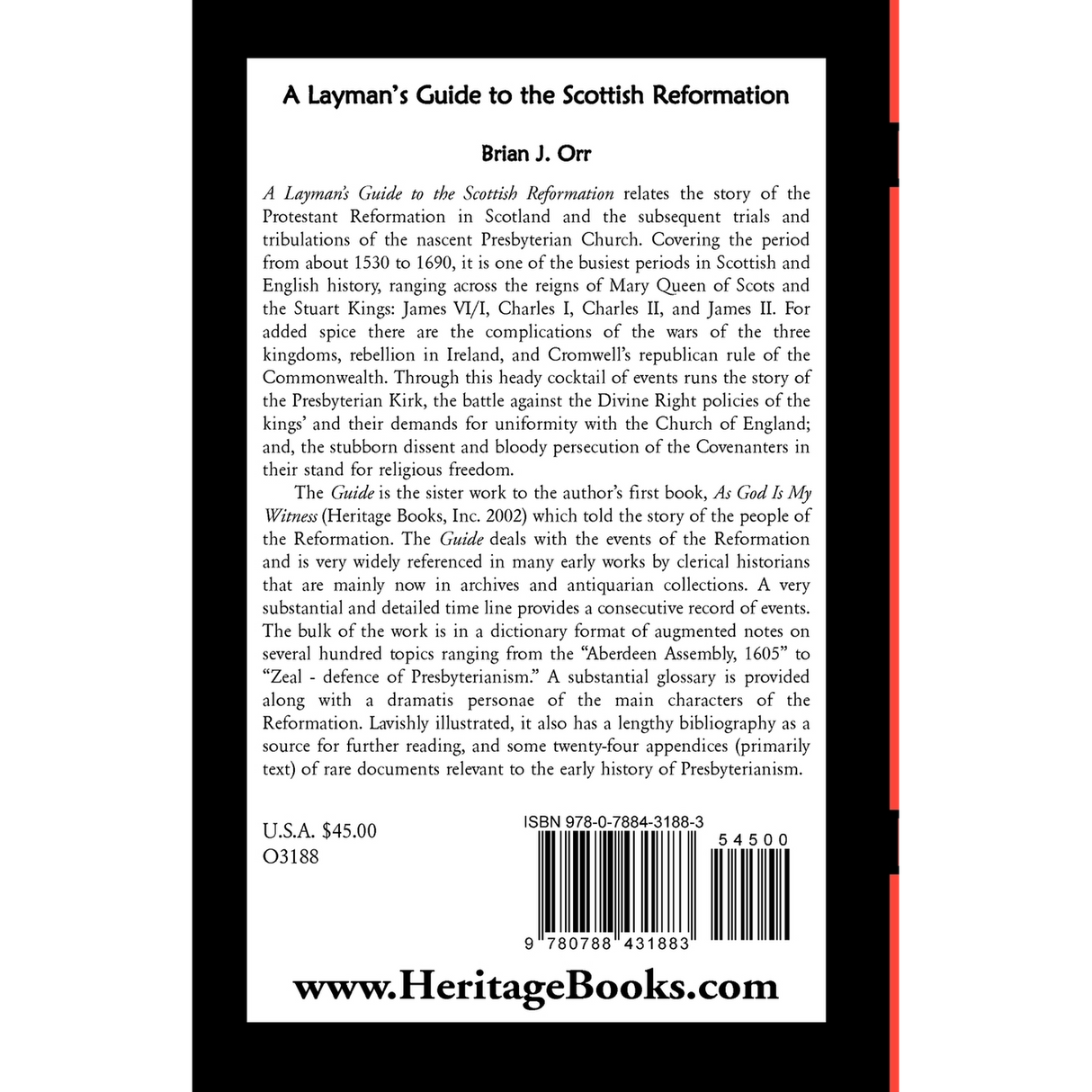 A Layman's Guide to the Scottish Reformation back cover