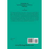 Pioneers of Old Frederick County, Virginia back cover