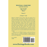 Westfall Cemetery, Copley Township, Knox County, Illinois: Cemetery History back cover