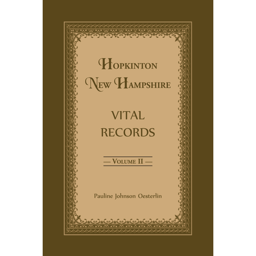 Hopkinton, New Hampshire, Vital Records, Volume 2 [paper]