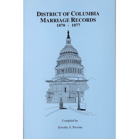 District of Columbia Marriage Records, 1870-1877