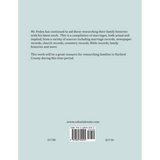 Harford County, Maryland Marriage References and Family Relationships, 1851-1860 back cover