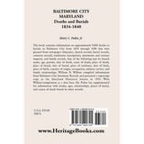 Baltimore City [Maryland] Deaths and Burials, 1834-1840 back cover