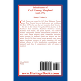 Inhabitants of Cecil County, Maryland 1649-1774 back cover