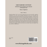 Early Harford Countians Volume 3: Supplement, Individuals Living in Harford County, Maryland in its Formative Years back cover
