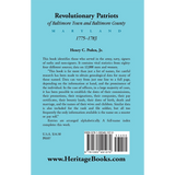 Revolutionary Patriots of Baltimore Town and Baltimore County (Maryland), 1775-1783 back cover