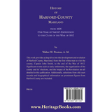 History of Harford County, Maryland back cover