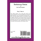 Revolutionary Patriots of Cecil County, Maryland back cover