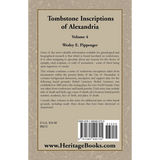 Tombstone Inscriptions of Alexandria, Virginia, Volume 4 back cover