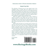 Genealogical Guide to Tracing Ancestors in Germany back cover