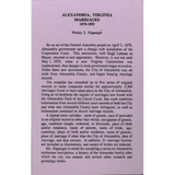 Alexandria, Virginia Marriages, 1870-1892 back cover