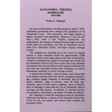 Alexandria, Virginia Marriages, 1870-1892 back cover