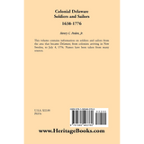 Colonial Delaware Soldiers and Sailors, 1638-1776 back cover