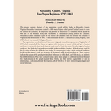 Alexandria County, Virginia Free Black Register, 1797-1861 back cover