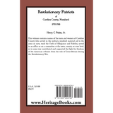Revolutionary Patriots of Caroline County, Maryland, 1775-1783 back cover