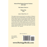 Selected Final Pension Payment Vouchers, 1818-1864: New Jersey-Trenton, Volume 1 back cover