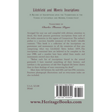 Litchfield and Morris [Connecticut] Inscriptions back cover