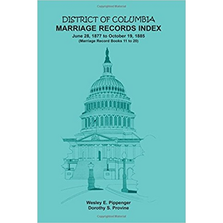 District of Columbia Marriage Records Index, 1877-1885