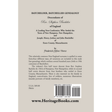 Batchelder, Batcheller Genealogy: Descendants of Rev. Stephen Bachiler of England back cover