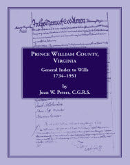 Prince William County, Virginia General Index to Wills, 1734-1951