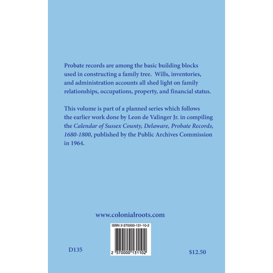 Sussex County, Delaware Wills, 1813-1827, Book G7