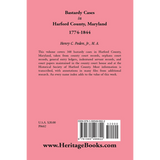 Bastardy Cases in Harford County, Maryland, 1774-1844 back cover