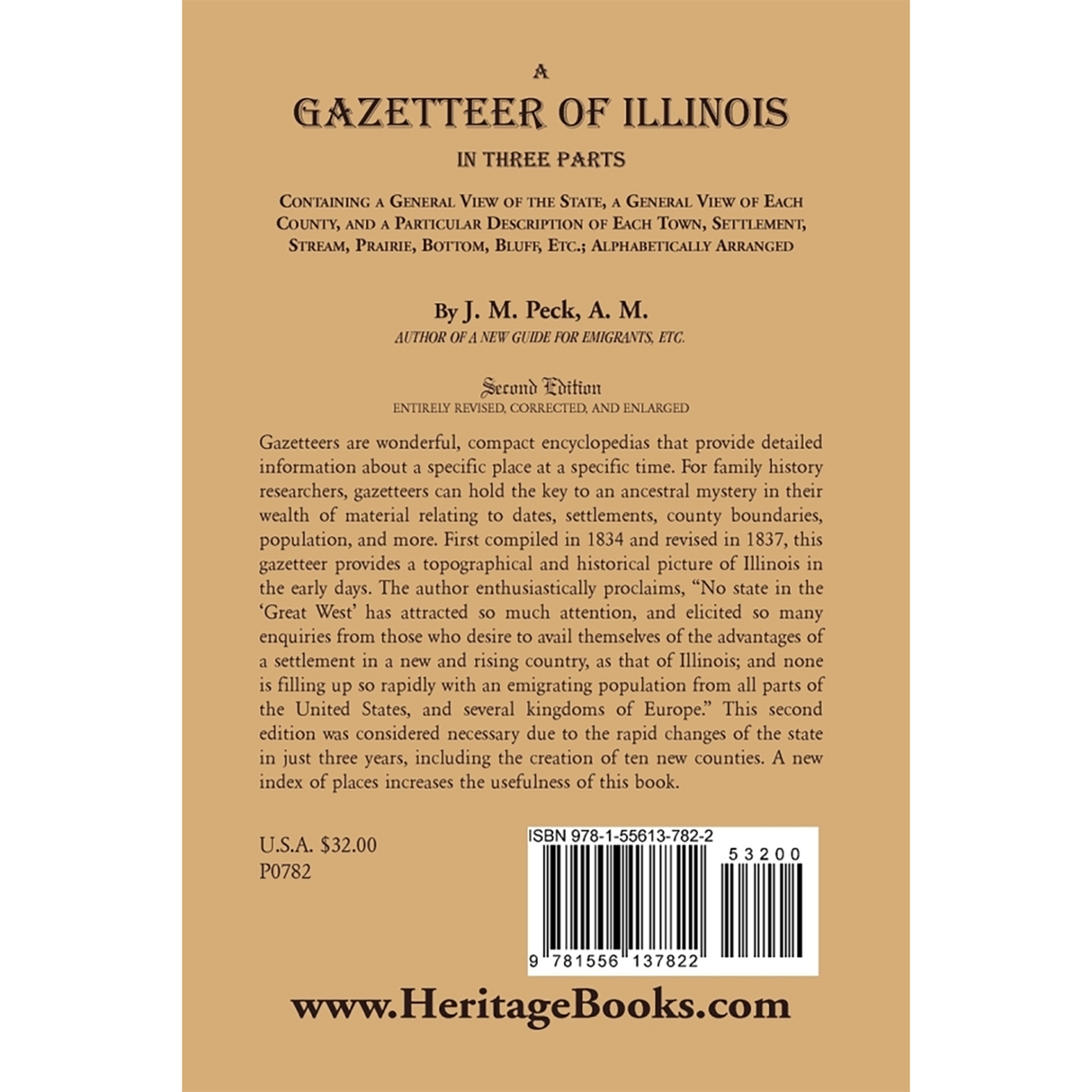 A Gazetteer of Illinois In Three Parts back cover
