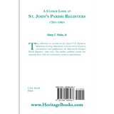A Closer Look at St. John's Parish Registers [Baltimore County, Maryland], 1701-1801