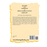 Records of the Almshouse of Prince George's County, Maryland back cover