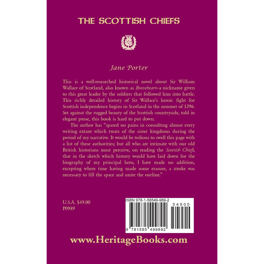 The Scottish Chiefs back cover