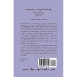 Greenup County, Kentucky Will Abstracts, 1822-1860 back cover