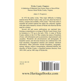 Wythe County Chapters: A Gathering of Materials from Scarce, Rare or Out-of-Print Sources About Wythe County, Virginia back cover