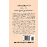 The Probate Records of Lincoln County, Maine, 1760 to 1800 back cover