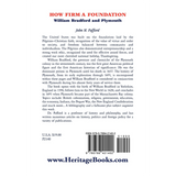 How Firm a Foundation: William Bradford and Plymouth back cover