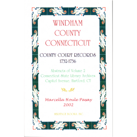 Windham County, Connecticut County Court Records, 1732-1736