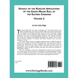 Extract of the Rejected Applications of the Guion Miller Roll of the Eastern Cherokee, Volume 2 back cover