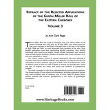 Extract of the Rejected Applications of the Guion Miller Roll of the Eastern Cherokee, Volume 3 back cover