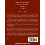 Essex County, Virginia Personal Property Tax Lists, 1782-1807 back cover